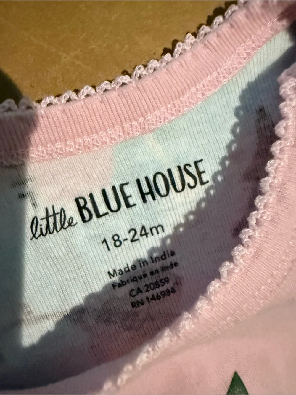 Little Blue House Onesie and Hat 18-24 M